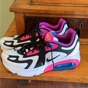 Nike Air Max 200 GS Shoes Youth Size 5.5 Hyper Pink, White, Blue Sneakers AT5630
